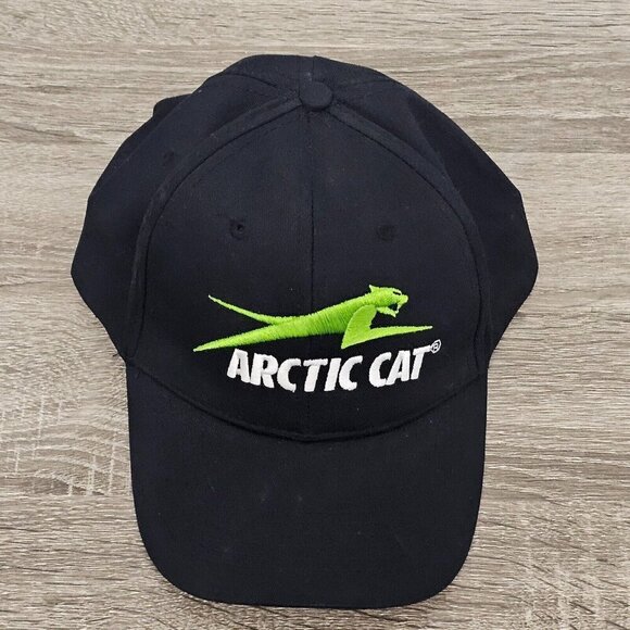 Arctic Cat  Embroidered Logo Black Green White Hat Cap Adjustable Snapback - Picture 7 of 14
